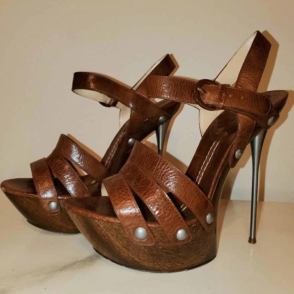 Casadei Blade Platform Leather Stiletto